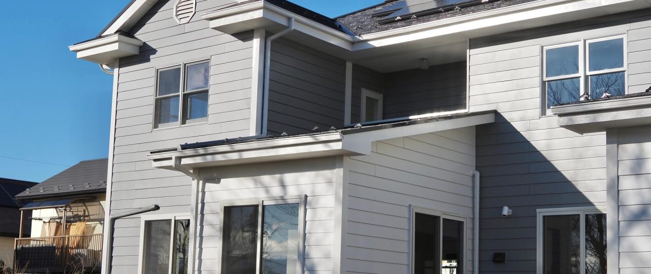 松本市内田中古一戸建て、アメリカンスタイルの外観